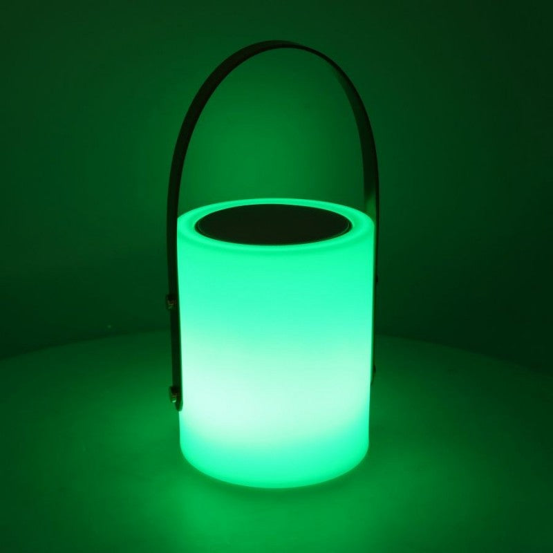 Lampada led plastica ricaricabile multicolor musica tondo cmø16h20