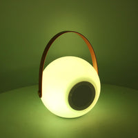 Lampada led plastica ricaricabile multicolor musica tondo cm ø20h20