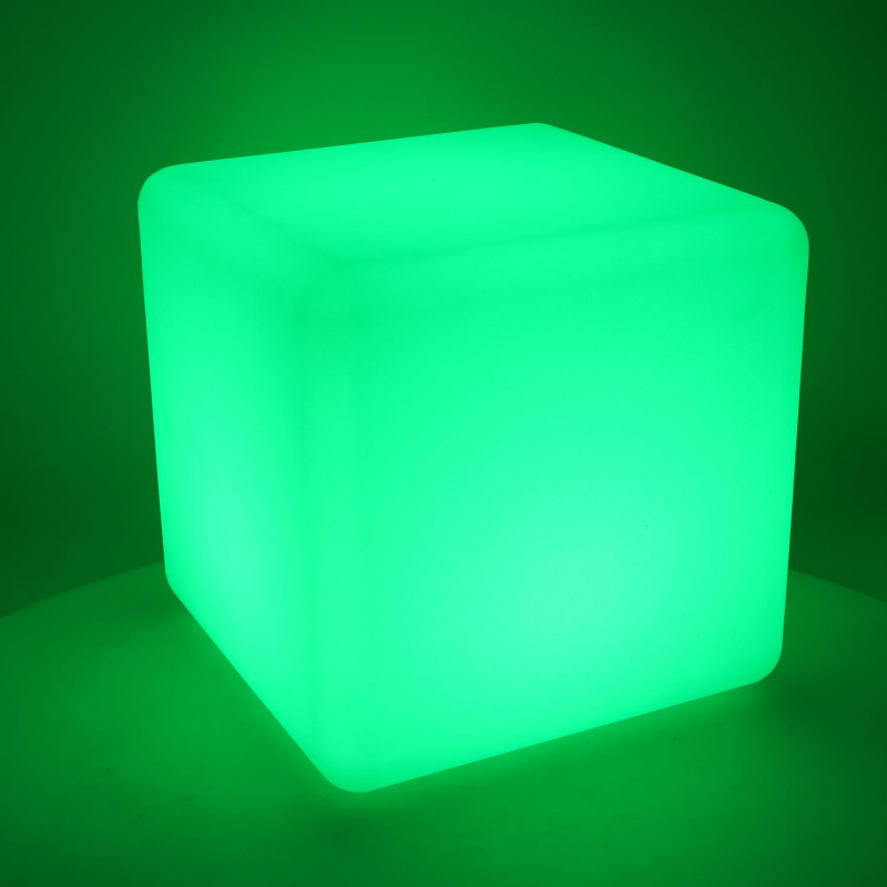 Lampada led plastica ricaricabile multicolor quadro cm 30x30h30