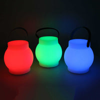 Lampada led plastica ricaricabile multicolor tondo cm ø15h15