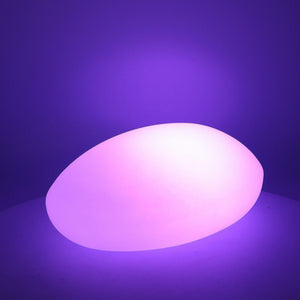 Lampada led plastica ricaricabile sassomulticolor cm40x30h15