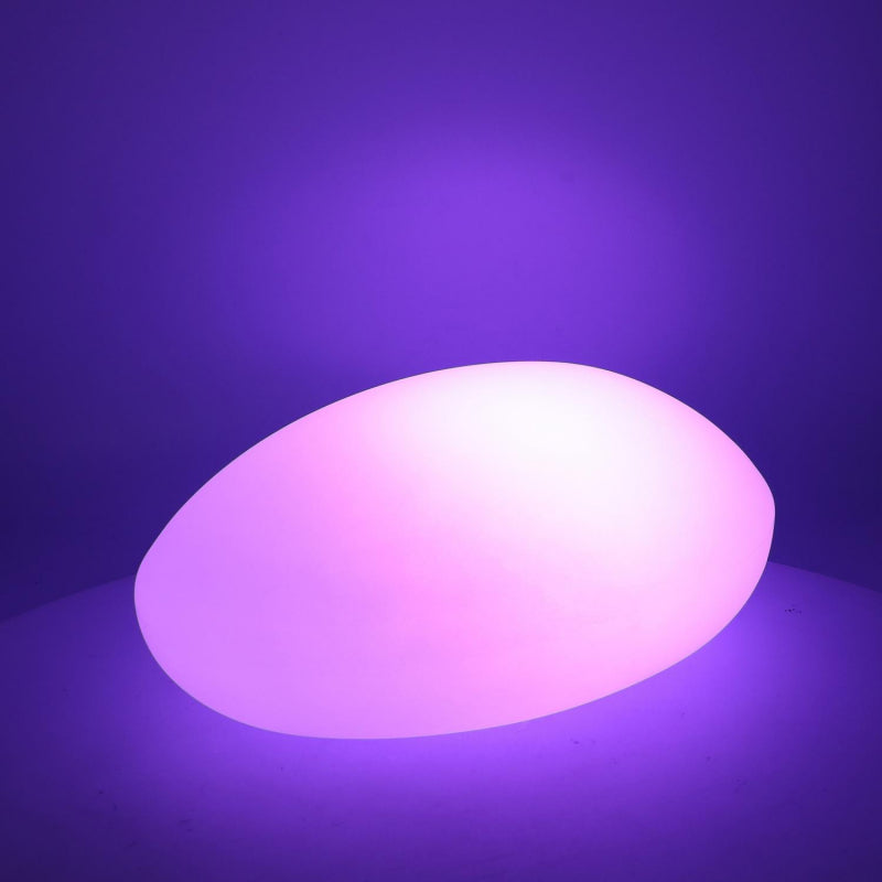 Lampada led plastica ricaricabile sassomulticolor cm40x30h15