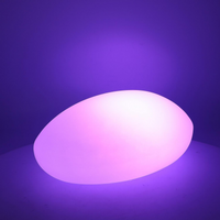 Lampada led plastica ricaricabile sassomulticolor cm 40x30h15