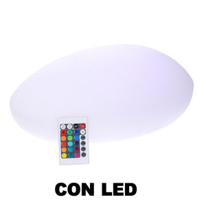 Lampada led plastica ricaricabile sassomulticolor cm51x37h20