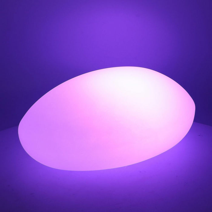 Lampada led plastica ricaricabile sassomulticolor cm51x37h20