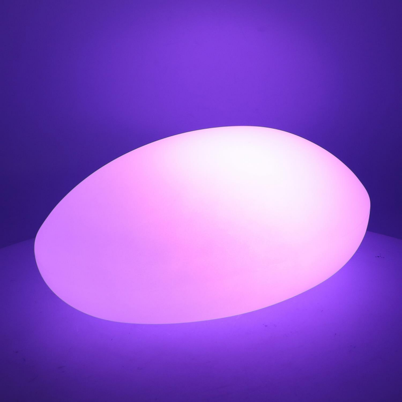 Lampada led plastica ricaricabile sassomulticolor cm51x37h20