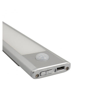 Lampada Led Ricaricabile Armadio 3w Usb Sensore Movimento Crepuscolare         