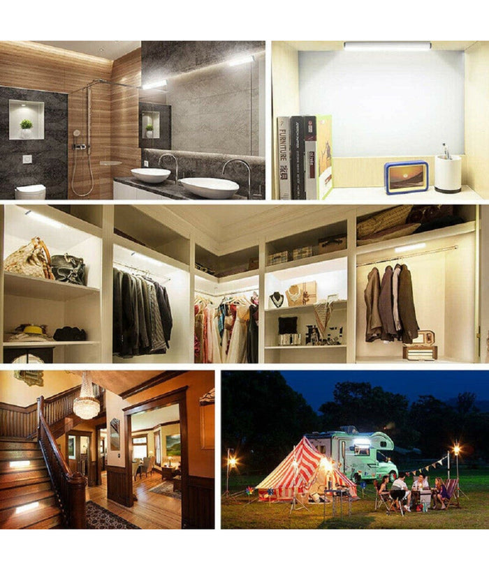 Lampada Led Ricaricabile Armadio 3w Usb Sensore Movimento Crepuscolare         