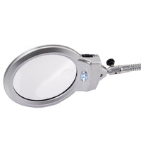 Lampada Lente Led Clip Da Tavolo Scrivania Ufficio Ingrandimento Con Pinza 2 Led         