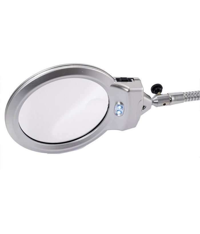 Lampada Lente Led Clip Da Tavolo Scrivania Ufficio Ingrandimento Con Pinza 2 Led         