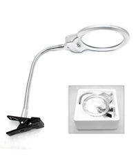 Lampada Lente Led Clip Da Tavolo Scrivania Ufficio Ingrandimento Con Pinza 2 Led         
