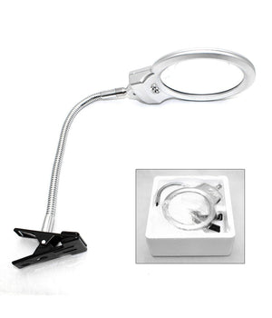 Lampada Lente Led Clip Da Tavolo Scrivania Ufficio Ingrandimento Con Pinza 2 Led         