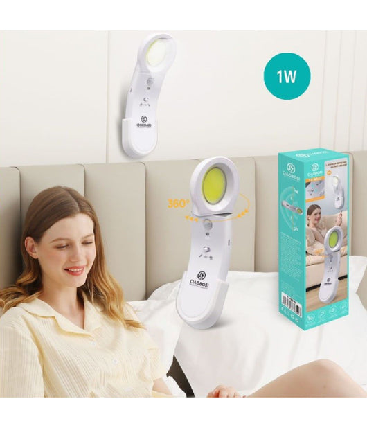 Lampada Luce Con Sensore Movimento Led Per Armadi Portatile Girevole 1w Tx-8542         