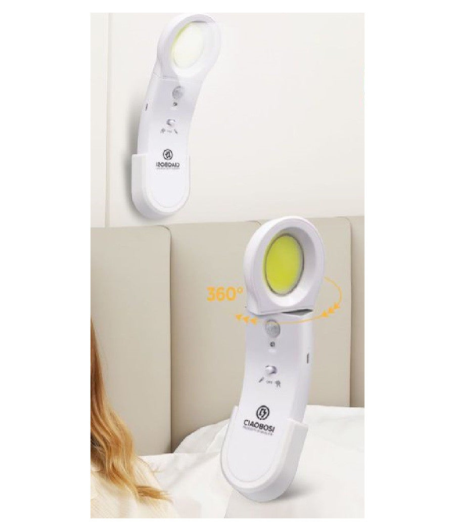 Lampada Luce Con Sensore Movimento Led Per Armadi Portatile Girevole 1w Tx-8542         