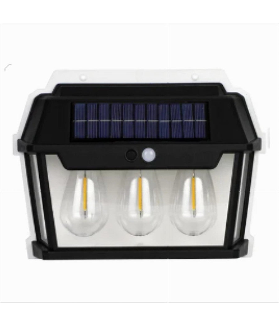 Lampada Luce Faretto Solare Faro Esterno Sensore Movimento Luce Calda 38 Watt         