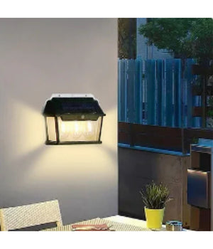 Lampada Luce Faretto Solare Faro Esterno Sensore Movimento Luce Calda 38 Watt         