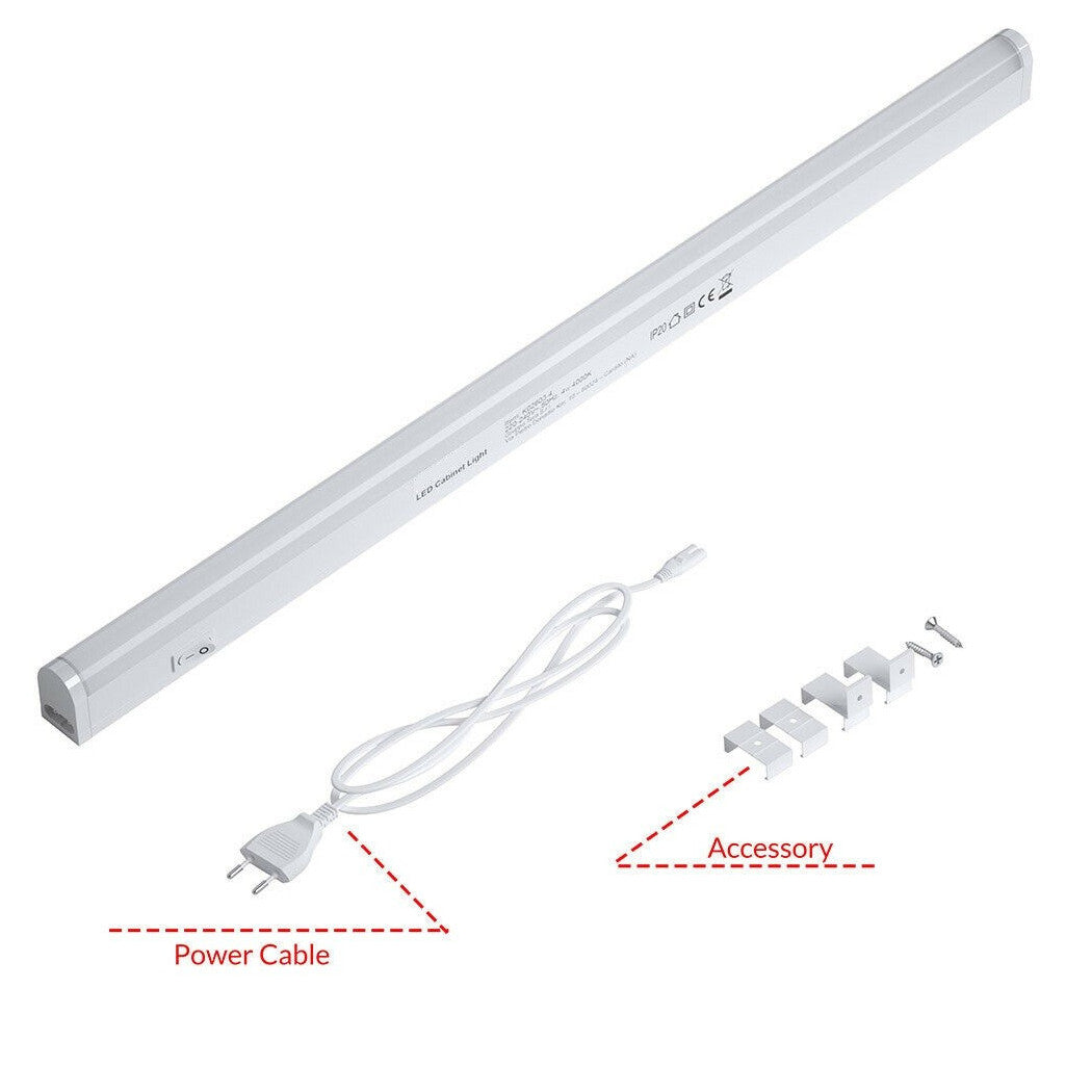 Trade Shop - Lampada Luce Sottopensile 50cm Mobili Cucina Armadio Barra Led 750lm Bianco -