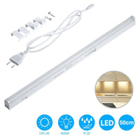 Trade Shop - Lampada Luce Sottopensile 50cm Mobili Cucina Armadio Barra Led 750lm Bianco -