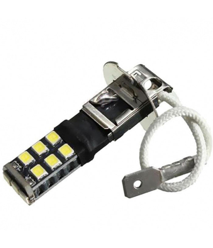 Lampada Luci Auto H3 10w Bianco Light 15 Led Smd Canbus Fendinebbia Nebbia         