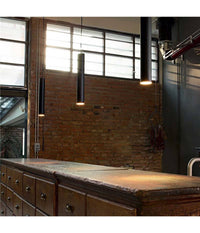 Lampada Moderna Sospensione 120cm Slim Tondo Led 5watt Luce 3000k Cucina Pub Bar         