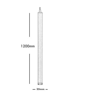 Lampada Moderna Sospensione 120cm Slim Tondo Led 5watt Luce 3000k Cucina Pub Bar         