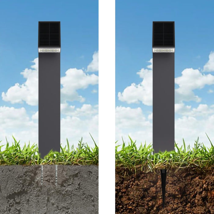 Lampada LED solare da giardino 500lm IP65 con paletto e sensore crepuscolare - 3000K