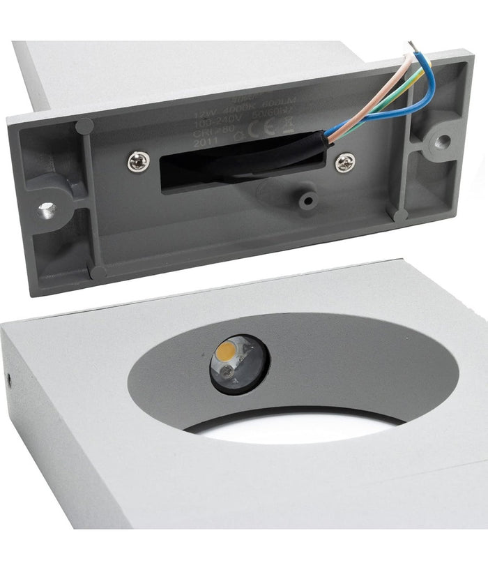 Lampada Palo Da Giardino A Led Cerchio 50 Cm 12 W Nero Luce 6500k 4000k 3000k Es60         