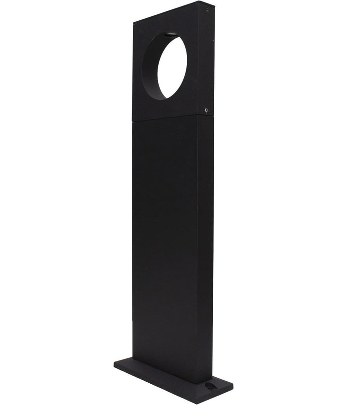 Lampada Palo Da Giardino A Led Cerchio 50 Cm 12 W Nero Luce 6500k 4000k 3000k Es60  -bianco Freddo      -