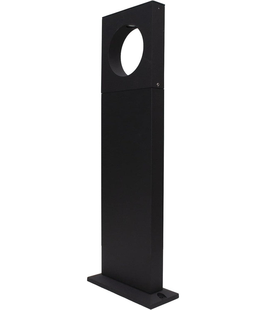 Lampada Palo Da Giardino A Led Cerchio 50 Cm 12 W Nero Luce 6500k 4000k 3000k Es60  -bianco Freddo      -