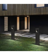 Lampada Palo Da Giardino A Led Cerchio 50 Cm 12 W Nero Luce 6500k 4000k 3000k Es60  -bianco Freddo      -