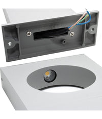 Lampada Palo Da Giardino Led Cerchio 50cm 12 W Grigio Luce 6500k 4000k 3000k Es60  -bianco Freddo      -