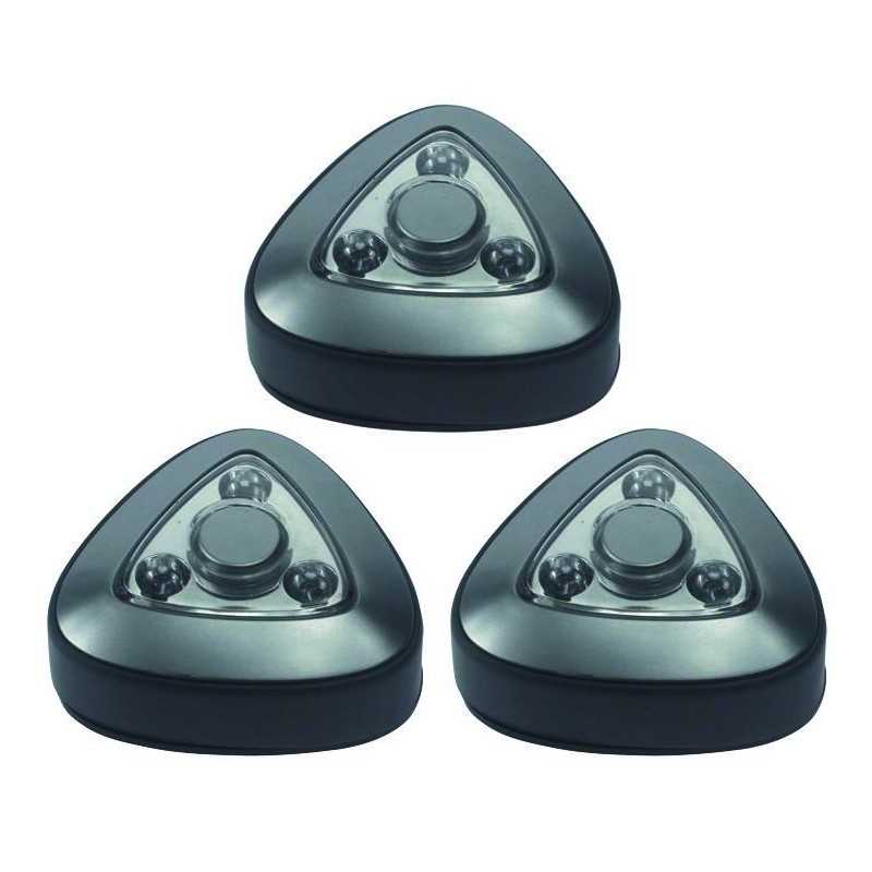 Lampada per Armadi Vigor Clic Set 3 Pezzi Adesive Led 3