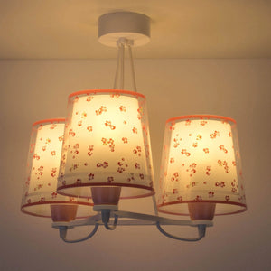 LÚZETE - LAMPADA PER BAMBINI 3 LUCI DREAM FLOWERS E27 ROSA