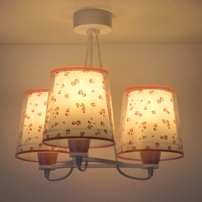 LÚZETE - LAMPADA PER BAMBINI 3 LUCI DREAM FLOWERS E27 ROSA