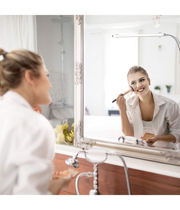 Lampada Per Specchio Luce Led Per Trucco Applicabile Con Ventose Cavo Usb Makeup         