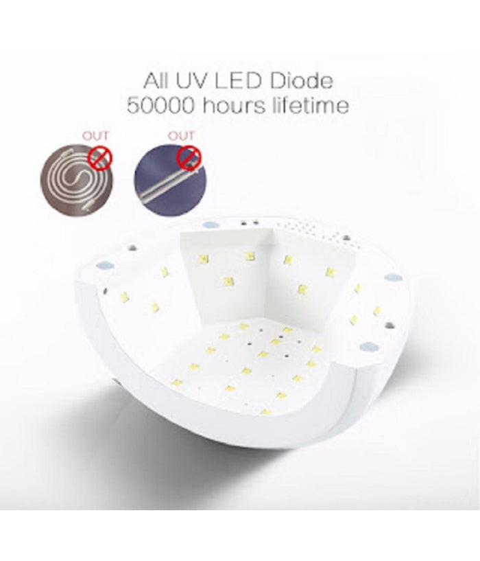 Lampada Per Unghie Uv Led 48 Watt Per Asciugatura Smalto Gel Display Lcd Tx-9520         