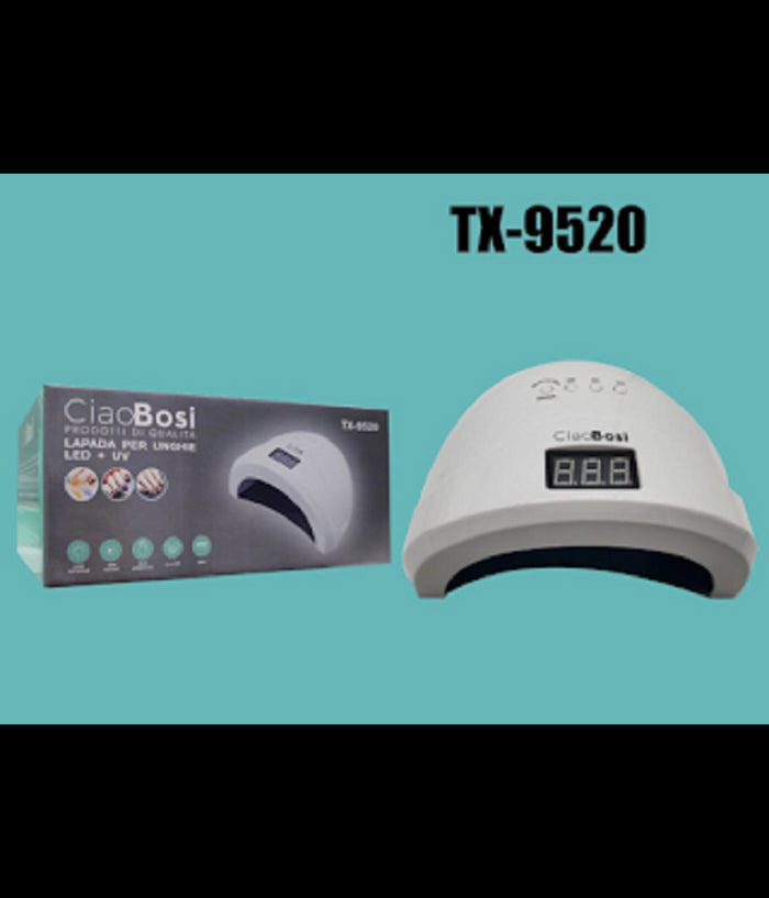 Lampada Per Unghie Uv Led 48 Watt Per Asciugatura Smalto Gel Display Lcd Tx-9520         