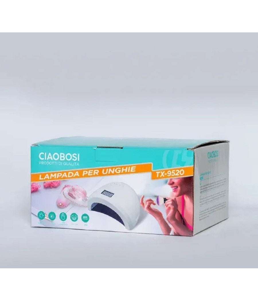 Lampada Per Unghie Uv Led 48 Watt Per Asciugatura Smalto Gel Display Lcd Tx-9520         