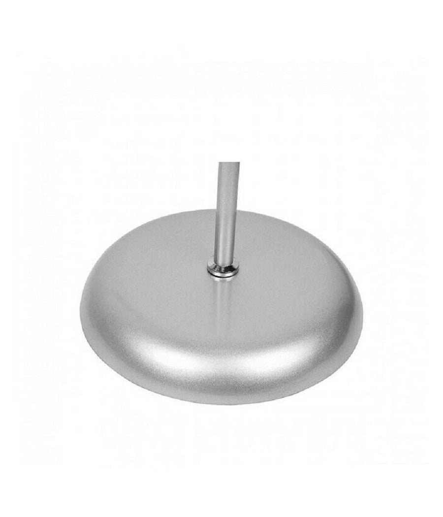 Lampada Piantana Da Terra 180cm 2 Bracci Paralume Luce Orientabile Casa Ufficio  Argento       