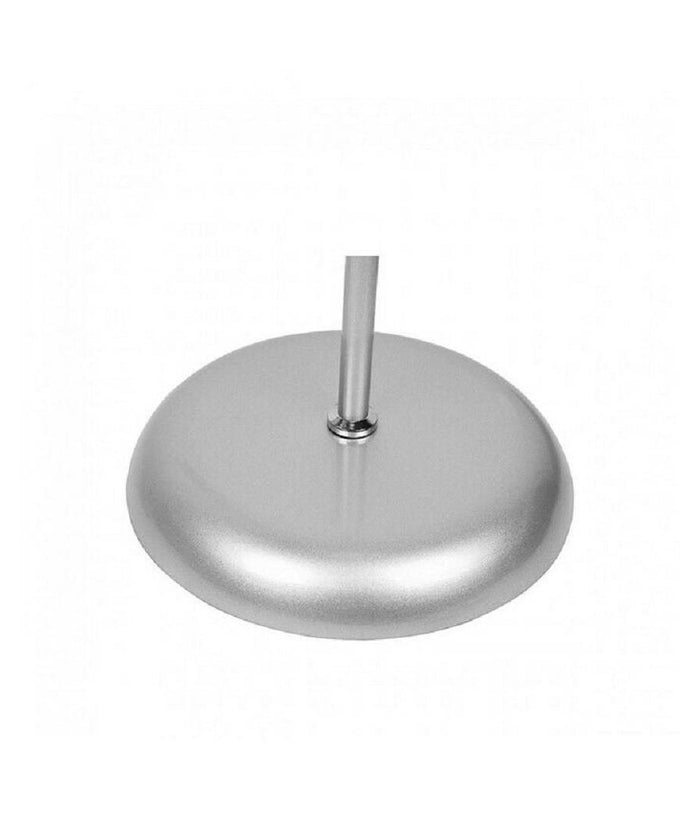 Lampada Piantana Da Terra 180cm 2 Bracci Paralume Luce Orientabile Casa Ufficio  Argento       