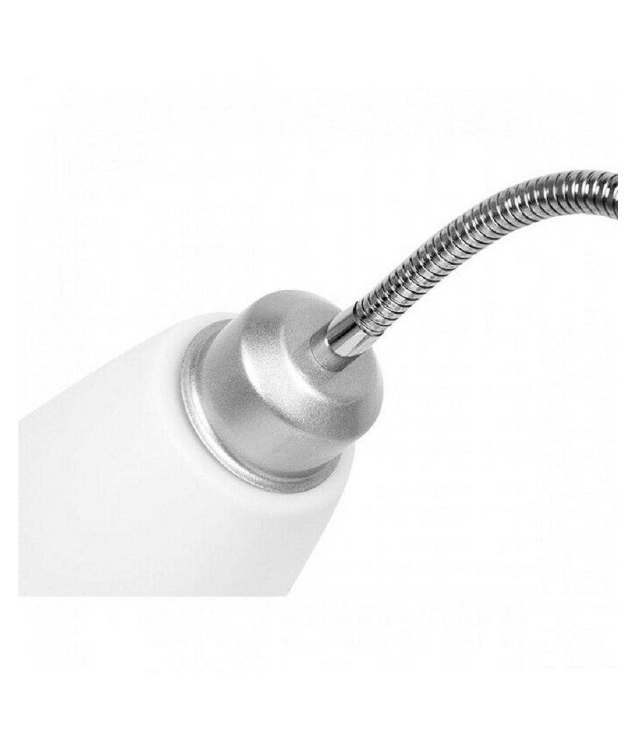 Lampada Piantana Da Terra 180cm 2 Bracci Paralume Luce Orientabile Casa Ufficio  Argento       