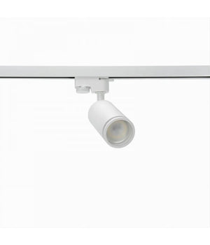 Lampada Portafaretto Cilindrico Per Binario Monofase Orientabile Attacco Gu10 194c  Bianco       