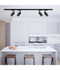 Lampada Portafaretto Cilindrico Per Binario Monofase Orientabile Attacco Gu10 194c  Nero       