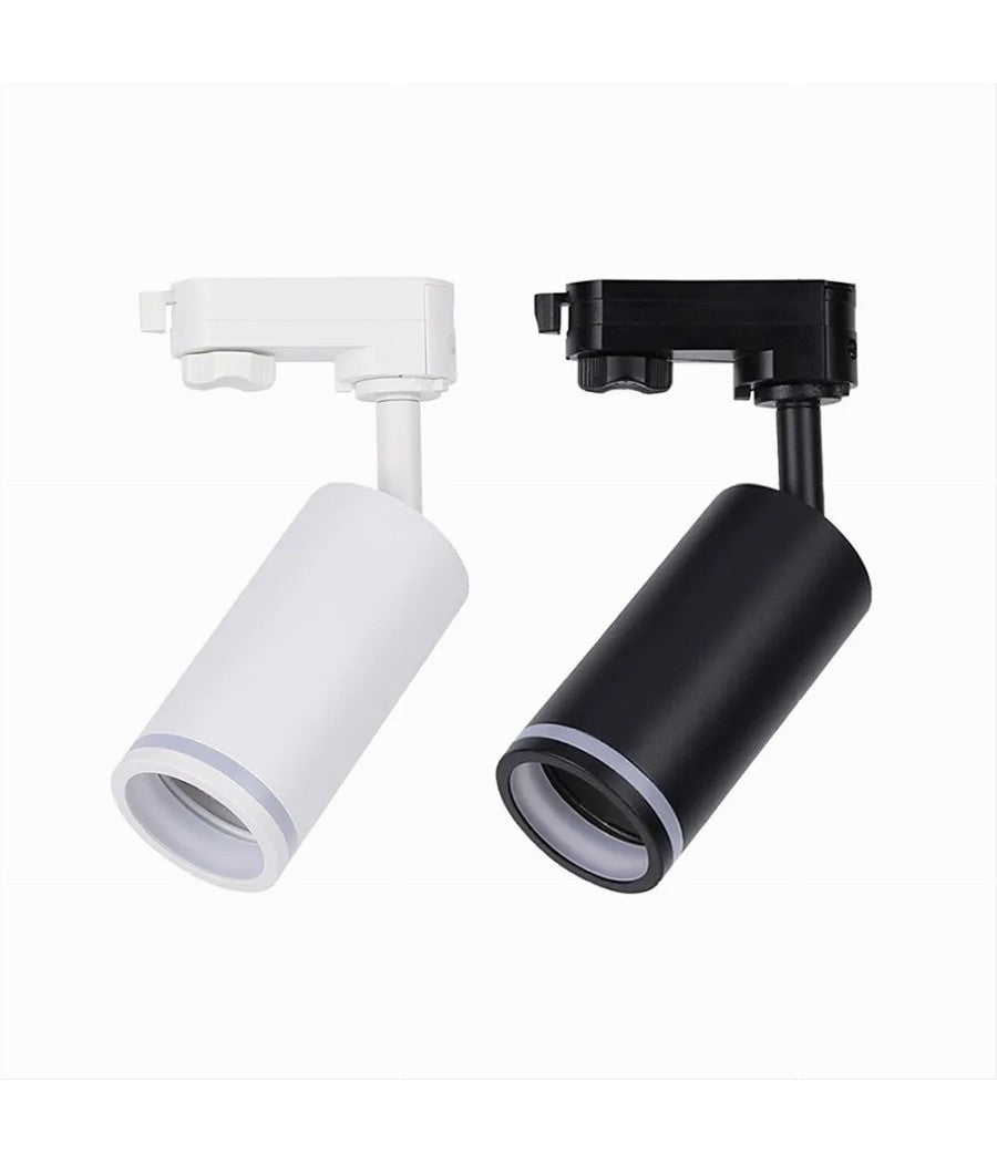 Lampada Portafaretto Cilindrico Per Binario Monofase Orientabile Attacco Gu10 194c         