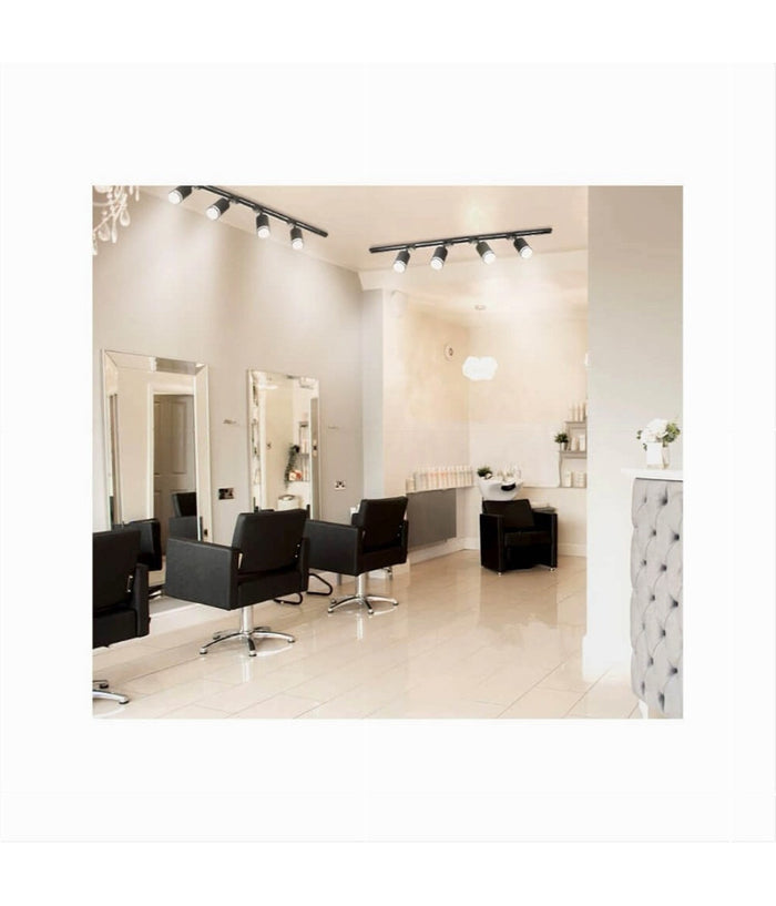 Lampada Portafaretto Cilindrico Per Binario Monofase Orientabile Attacco Gu10 194c  Nero       