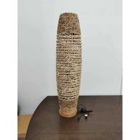 Lampada rattan naturale da terra con attacco cm ø31h119,5