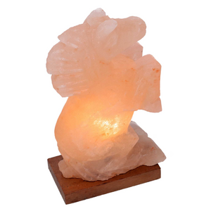 Lampada sale base legno cavallo con attacco cm15x8h30