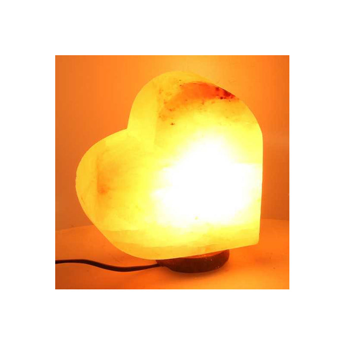 Lampada sale base legno cuore con attacco cm18x8h19,5