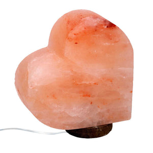 Lampada sale base legno cuore con attacco cm18x8h19,5