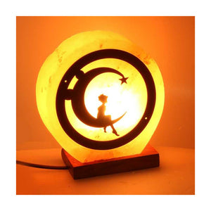 Lampada sale base legno luna con attacco cm18x6,5h21